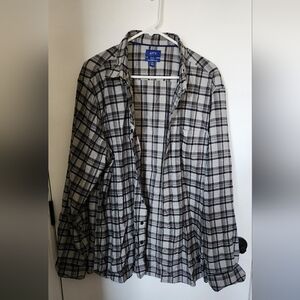 Apt. 9 Monochrome Plaid Flannel Shirt